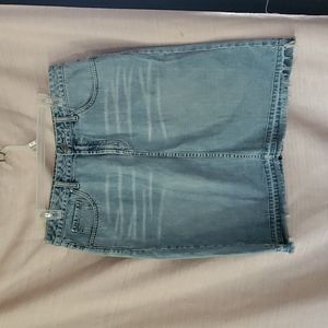 Bkle denim skirt